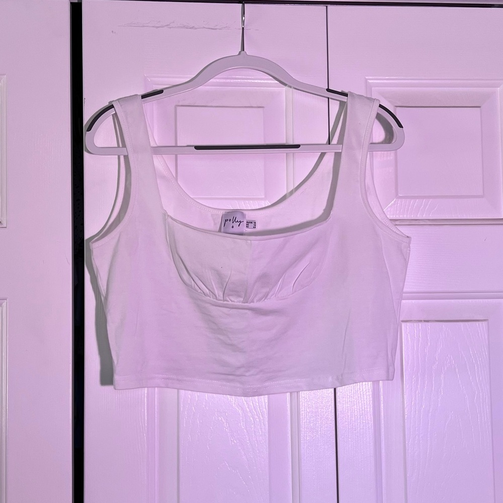 White crop top